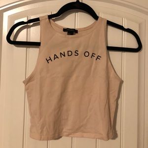 Cute “hands off” Crop Top